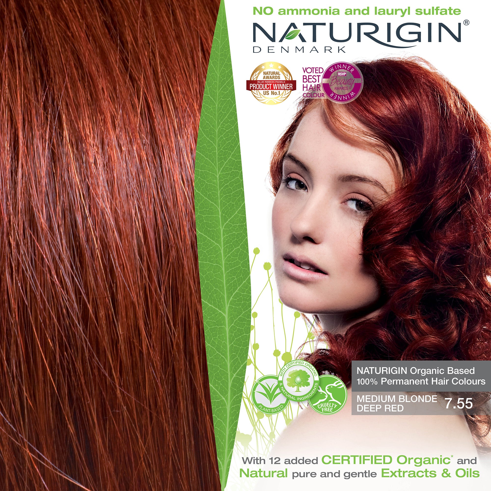 Medium Blonde Deep Red 7.55 Permanent Hair Colour