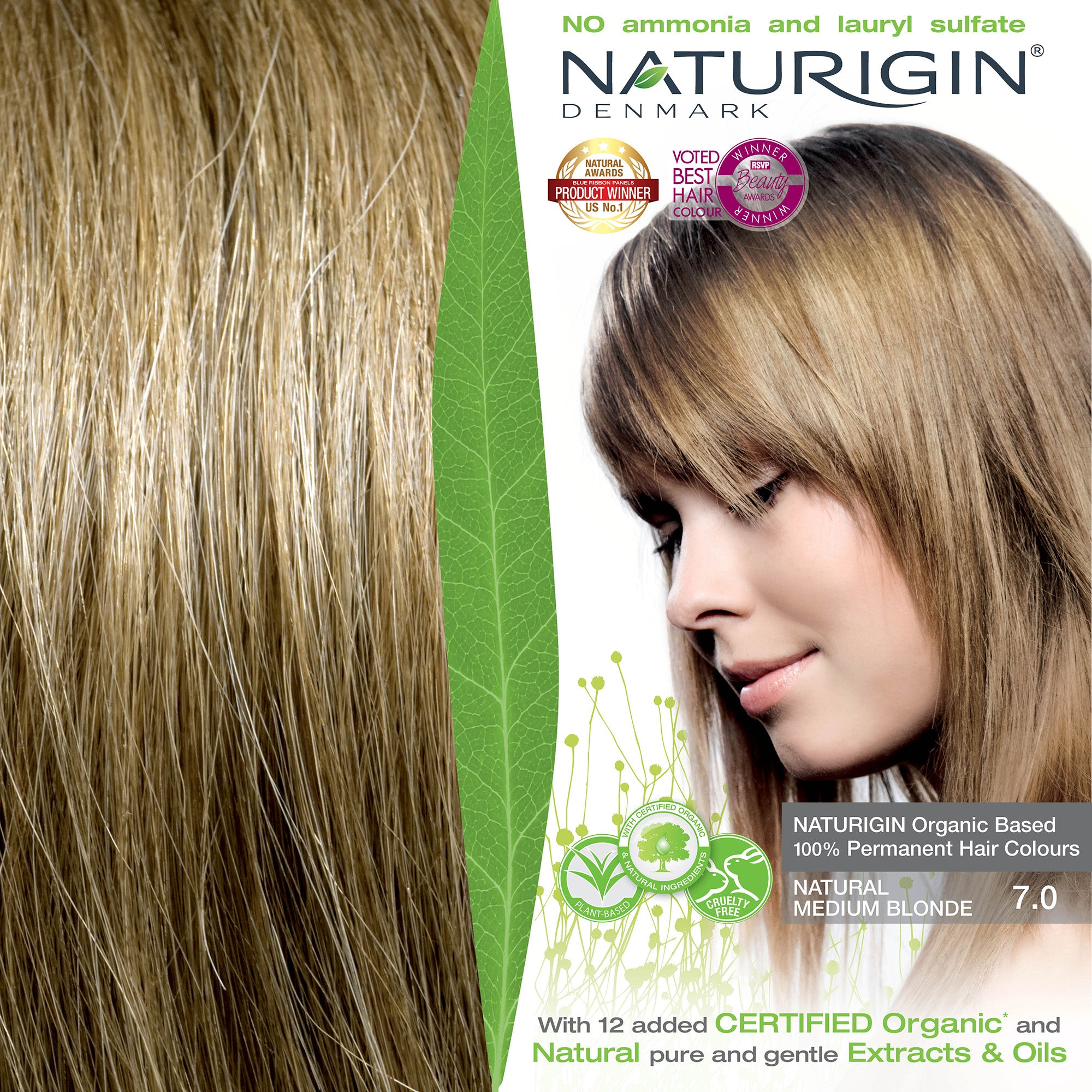Natural Medium Blonde 7.0 Permanent Hair Colour